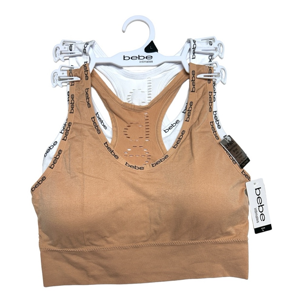 Bebe Intimates 2 Pack-same less brass with removable pads tag free.